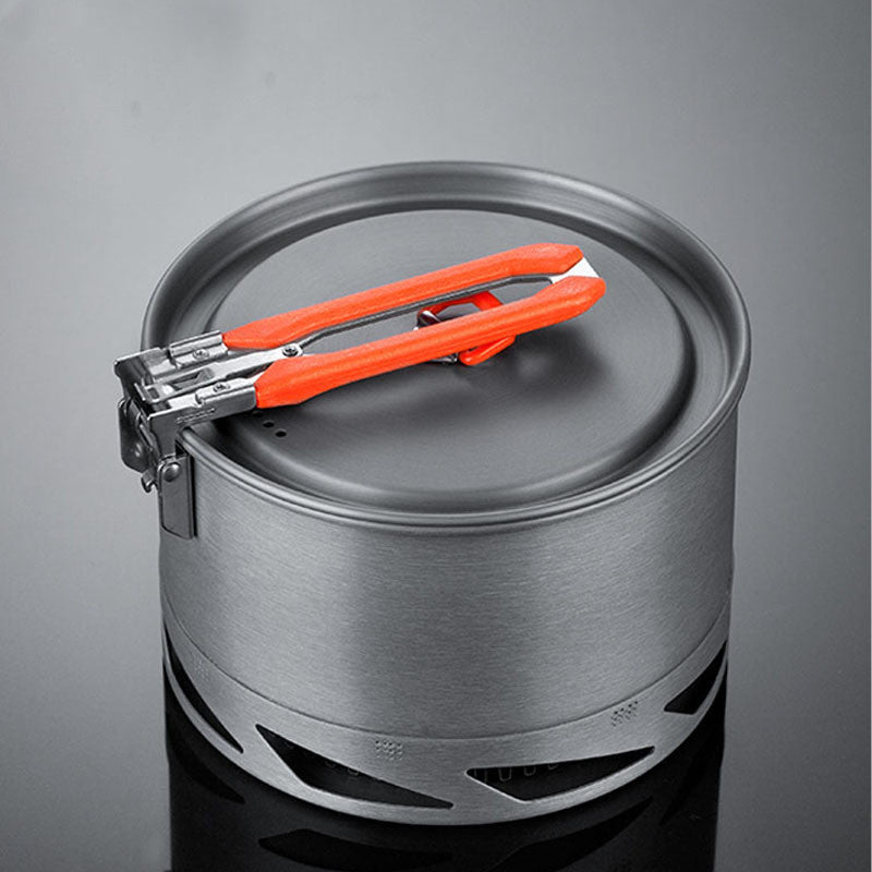 Camping Cookware Set Heat Exchanger Pot Kettle Tableware