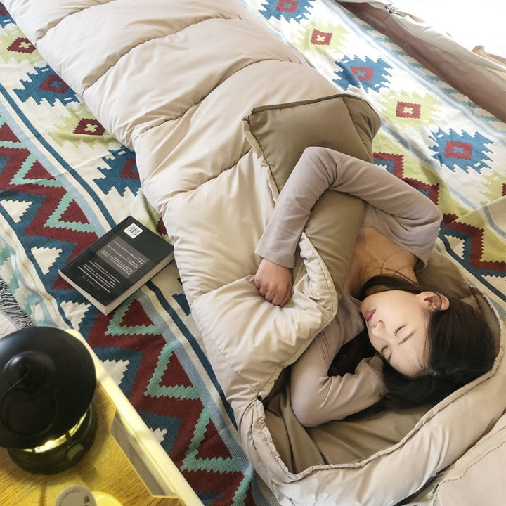 Waterproof Thickened Cotton Camping Sleeping Bag Four Season Splicing