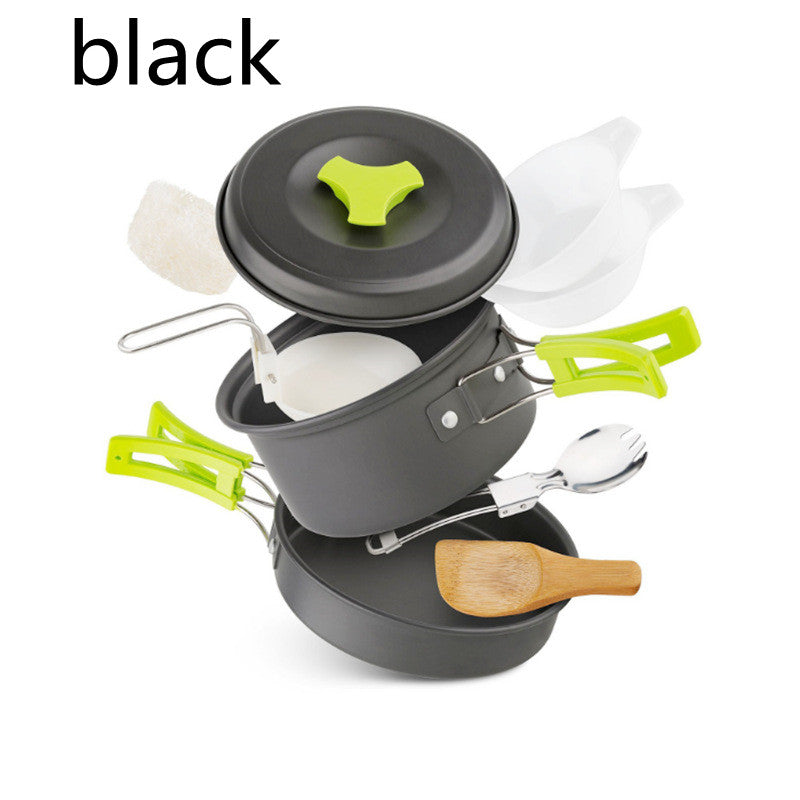 2 Person Outdoor Camping Cookware Set Portable Cooking Kit