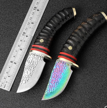 VG10 Damascus Steel Hunting Camping Survival Straight Knife