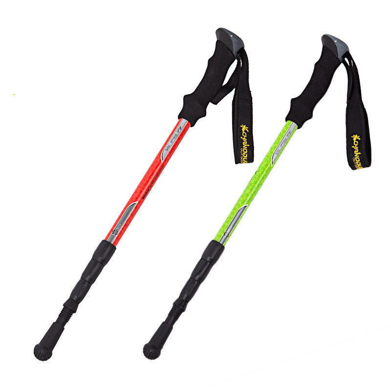 Four Section Telescopic Trekking Pole Lightweight Hiking Stick