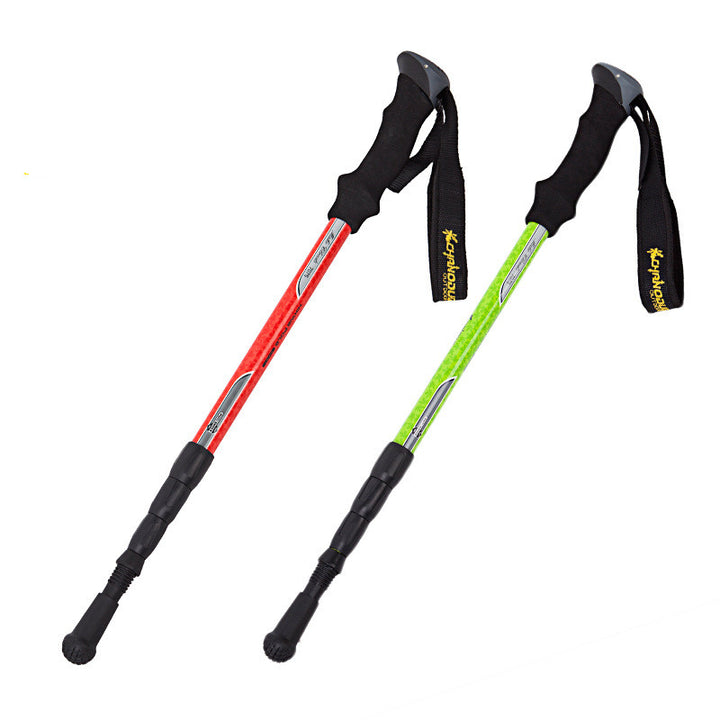 Four Section Telescopic Trekking Pole Lightweight Hiking Stick