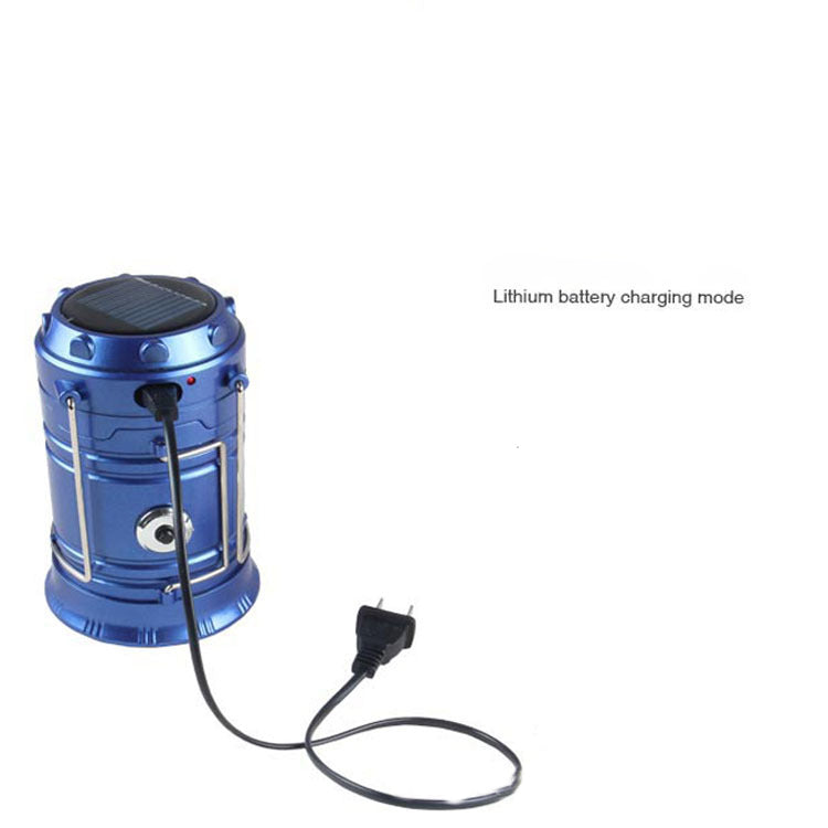 Solar Charging Multifunction Telescopic Camping Lantern Tent Light