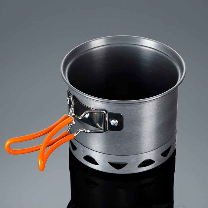 Outdoor Heat Collecting Camping Cookware Single Pot Set