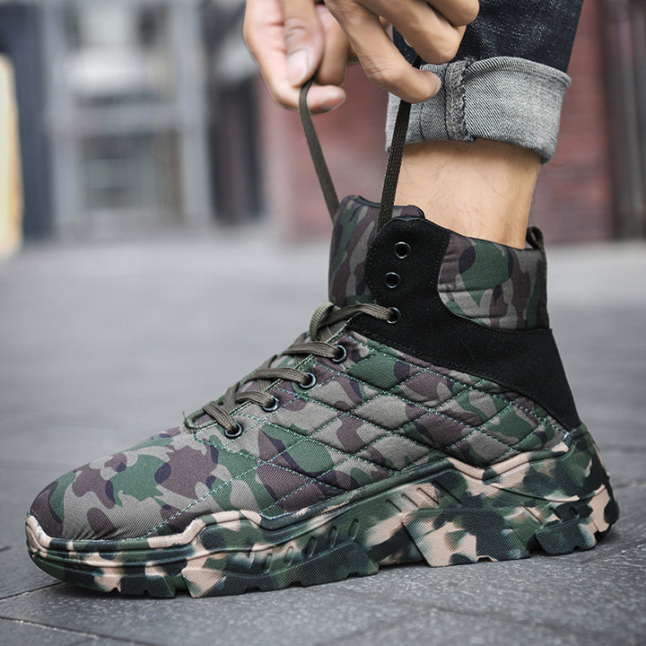 High Top Waterproof Velvet Snow Hiking Boots