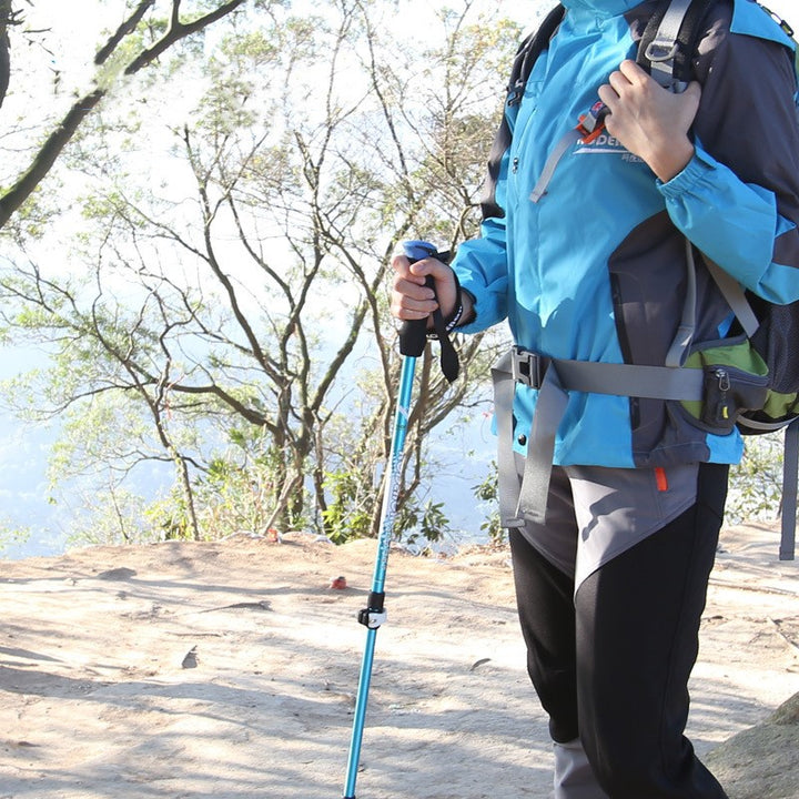 Aluminum Alloy Straight Handle Trekking Pole