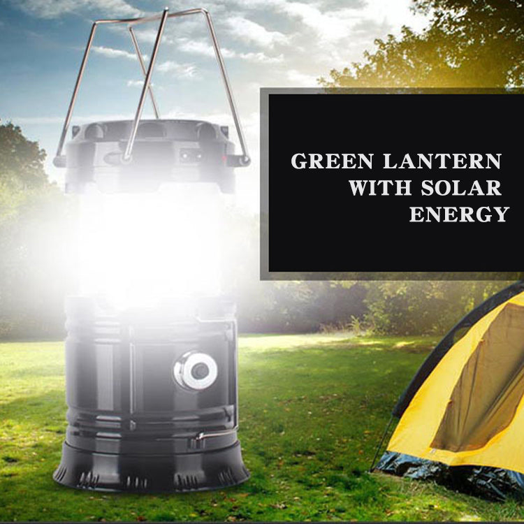 Solar Charging Multifunction Telescopic Camping Lantern Tent Light