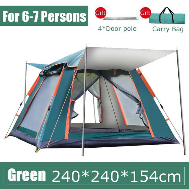 Automatic Pop Up Rainproof Beach Camping Tent Multi Person