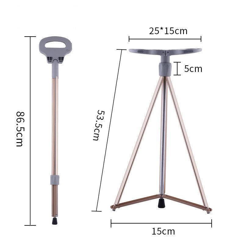 Folding Aluminum Alloy Trekking Pole Crutches