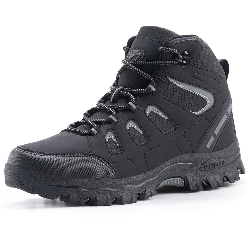 Couple High Top Waterproof Non Slip Hiking Shoes