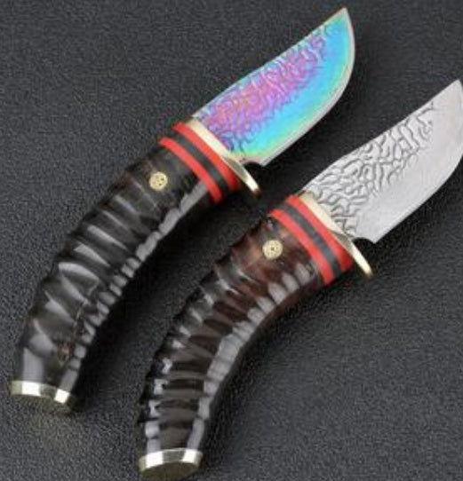 VG10 Damascus Steel Hunting Camping Survival Straight Knife