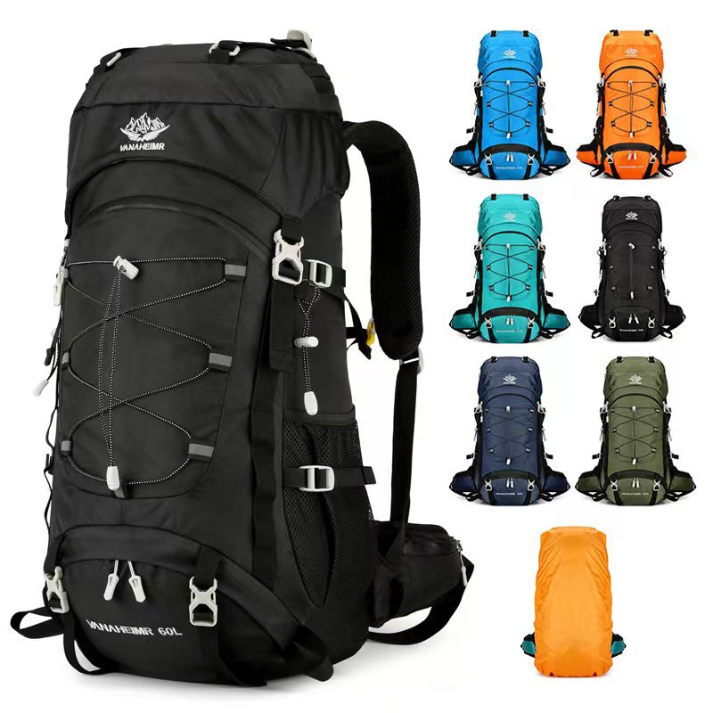 60L Large Capacity Hiking Camping Travel Backpack Outdoor Sports Bag