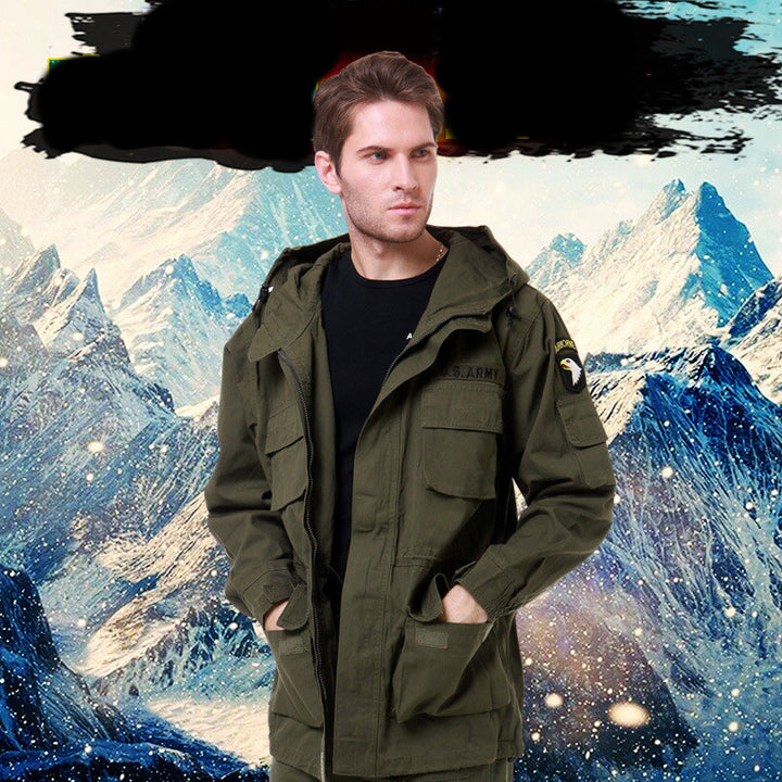 Men's Camouflage Cotton Casual Warm Windbreaker Jacket