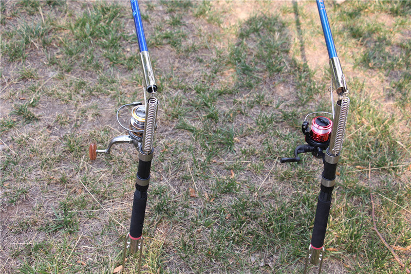 Automatic Spring Fishing Rod Set with Support Accessories