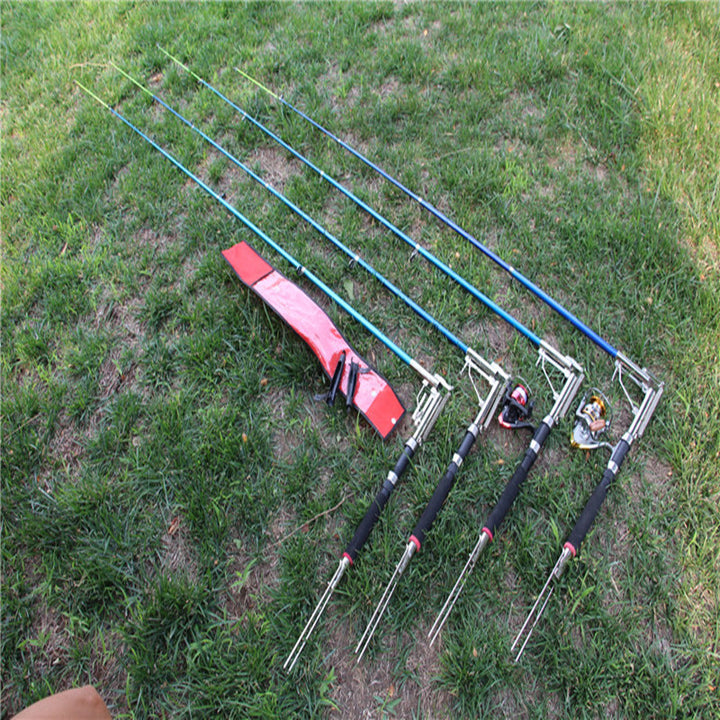 Automatic Spring Fishing Rod Set with Support Accessories