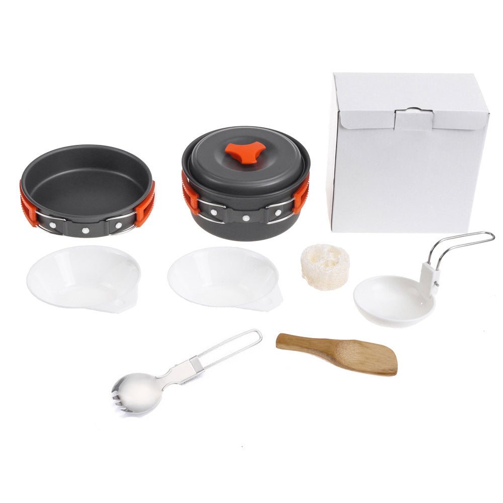 2 Person Outdoor Camping Cookware Set Portable Cooking Kit