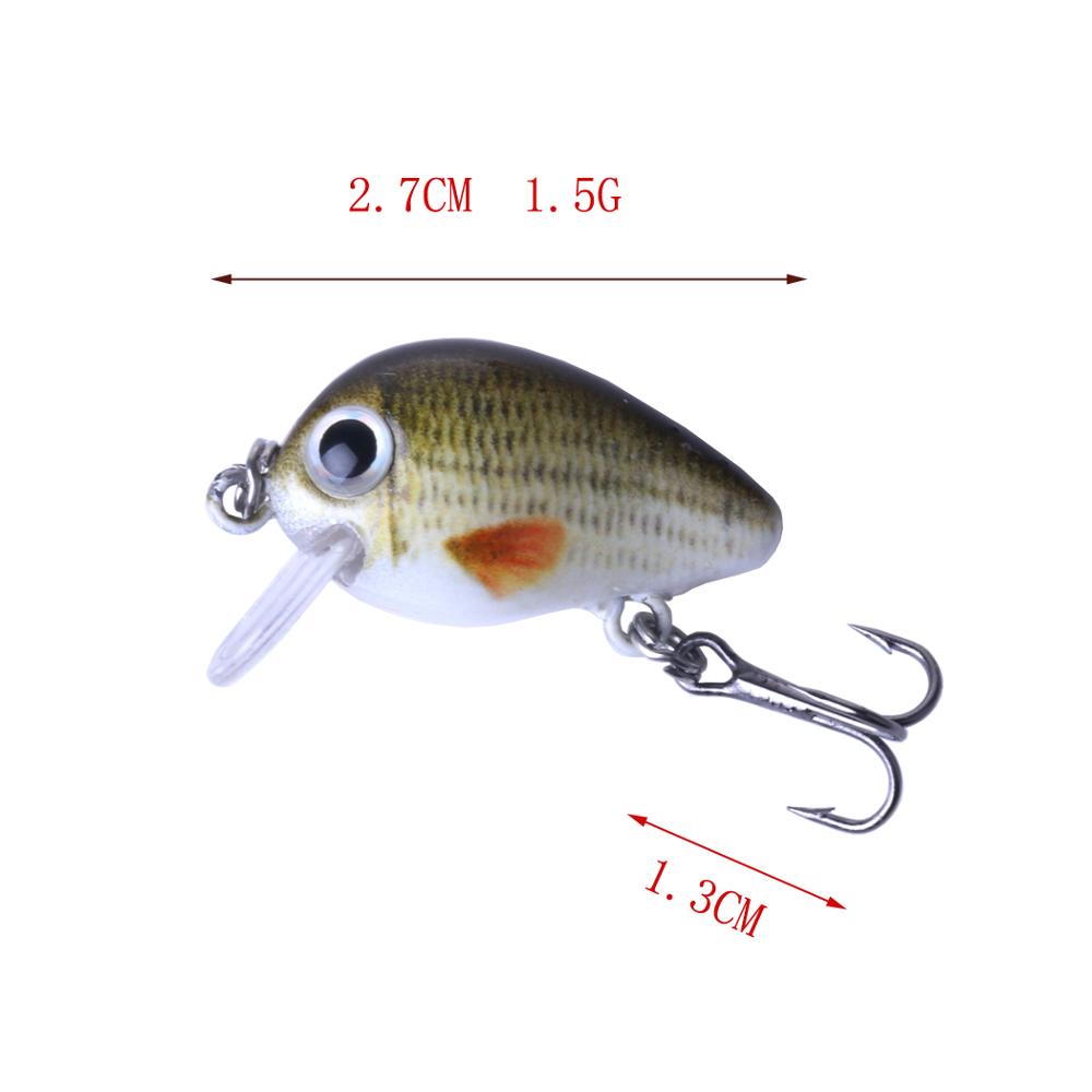 Mini Crankbait Fishing Lures 2.7cm 1.5g Boxed Set