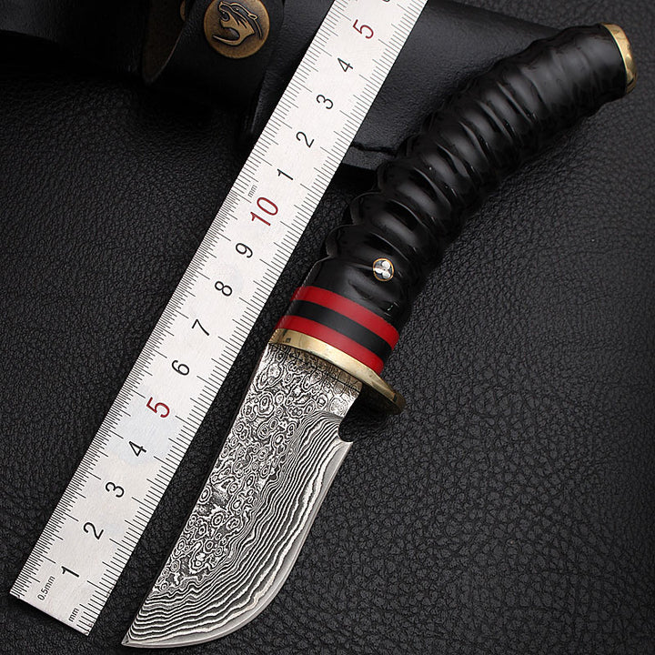 Handforged Damascus Steel Hunting Fixed Blade Knife