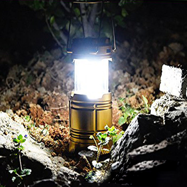 Solar Charging Multifunction Telescopic Camping Lantern Tent Light