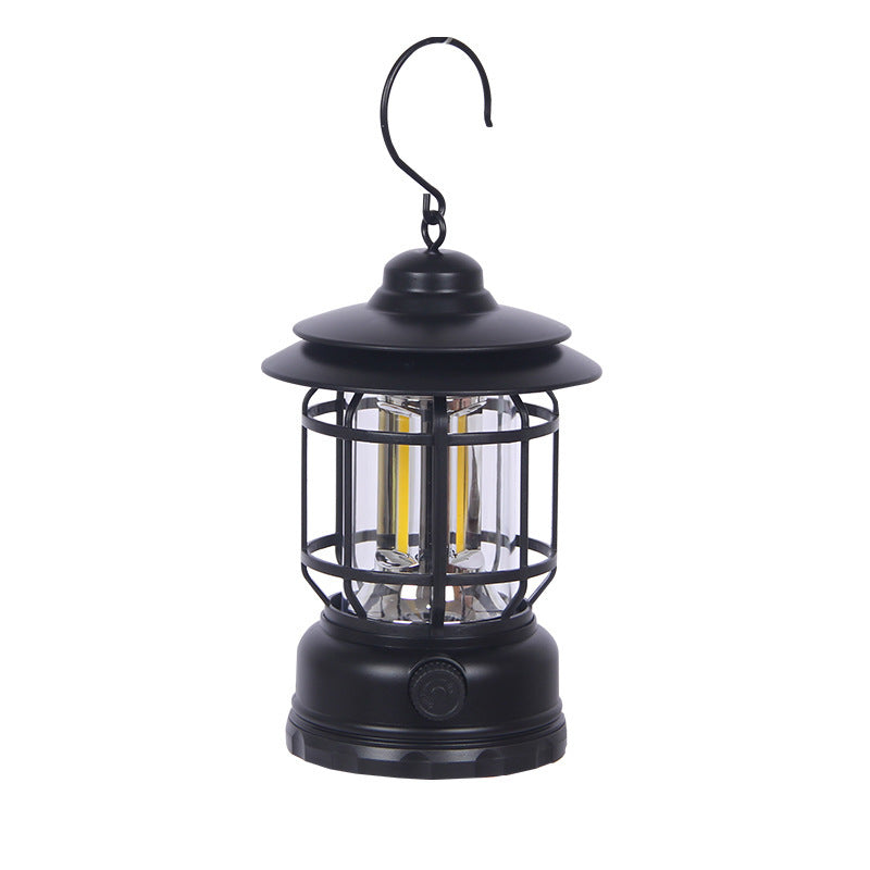 Retro Rechargeable Camping Lantern Portable Ambient Tent Lamp
