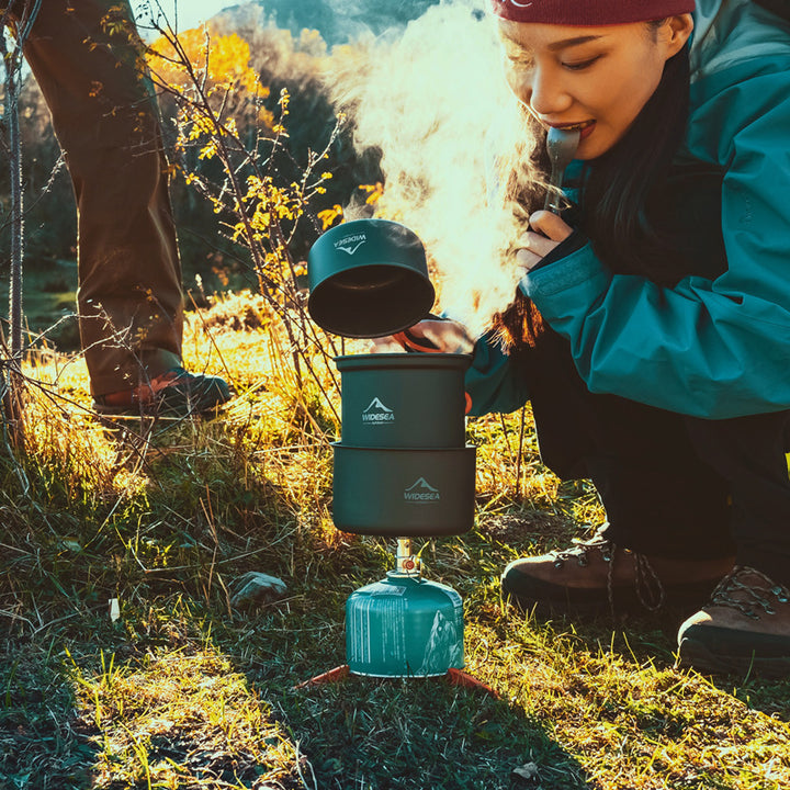 Widesea Heat Collecting Camping Cookware Set Outdoor Cooking Gear