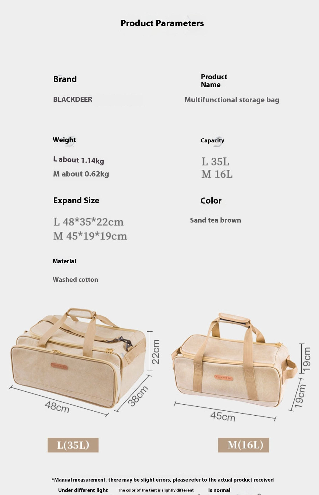 Outdoor Camping Cookware Set Picnic Storage Bag