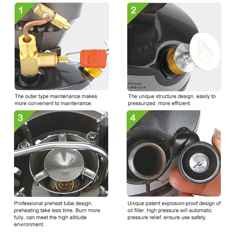 Portable Outdoor Gasoline Camping Stove for Mountaineering