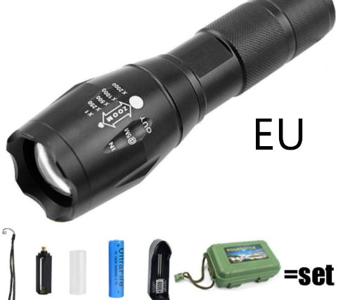Rechargeable Super Bright Waterproof Tactical Camping Flashlight