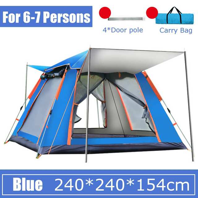 Automatic Pop Up Rainproof Beach Camping Tent Multi Person