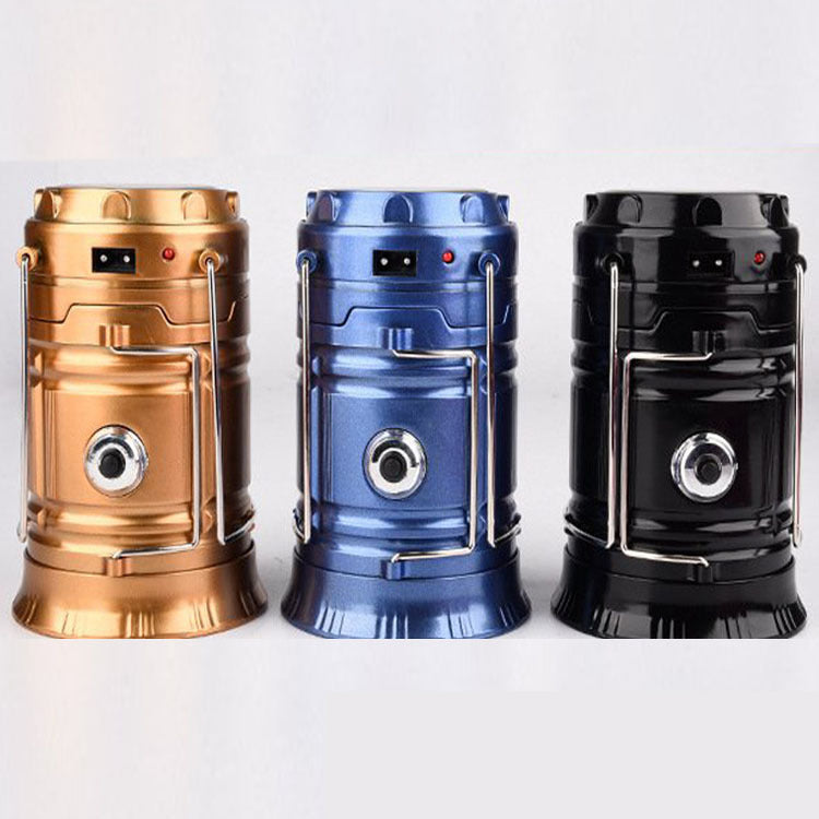 Solar Charging Multifunction Telescopic Camping Lantern Tent Light