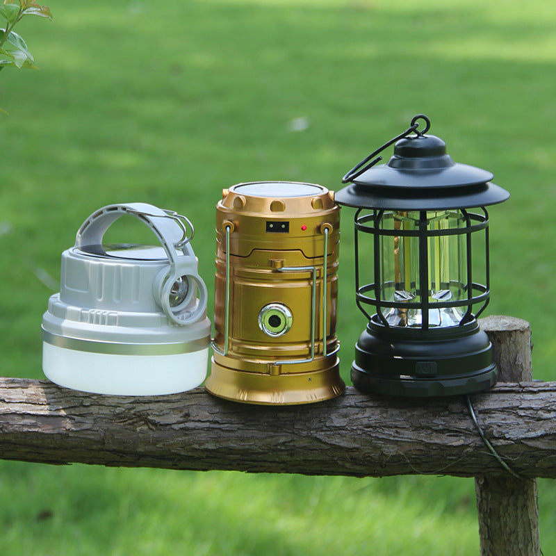 Vintage Rechargeable Camping Lantern Portable Ambient Tent Light