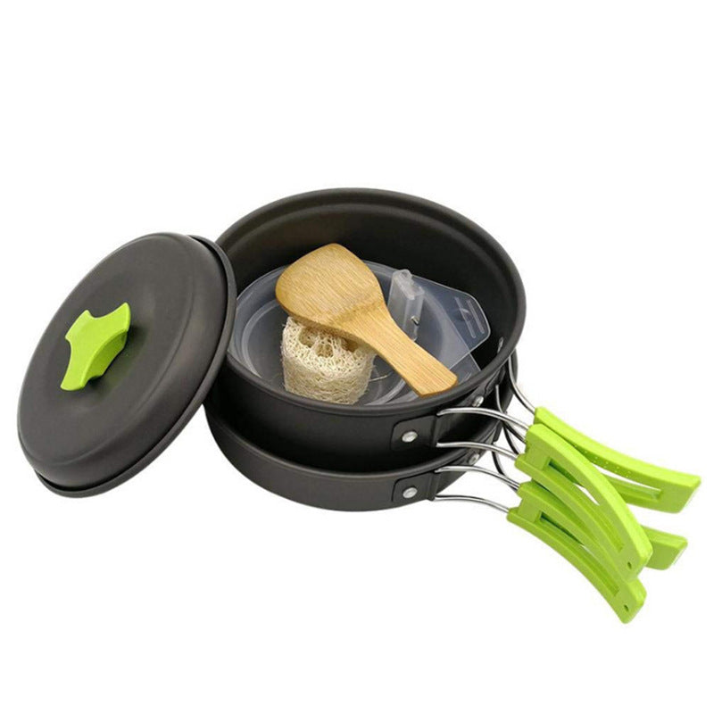 2 Person Outdoor Camping Cookware Set Portable Cooking Kit