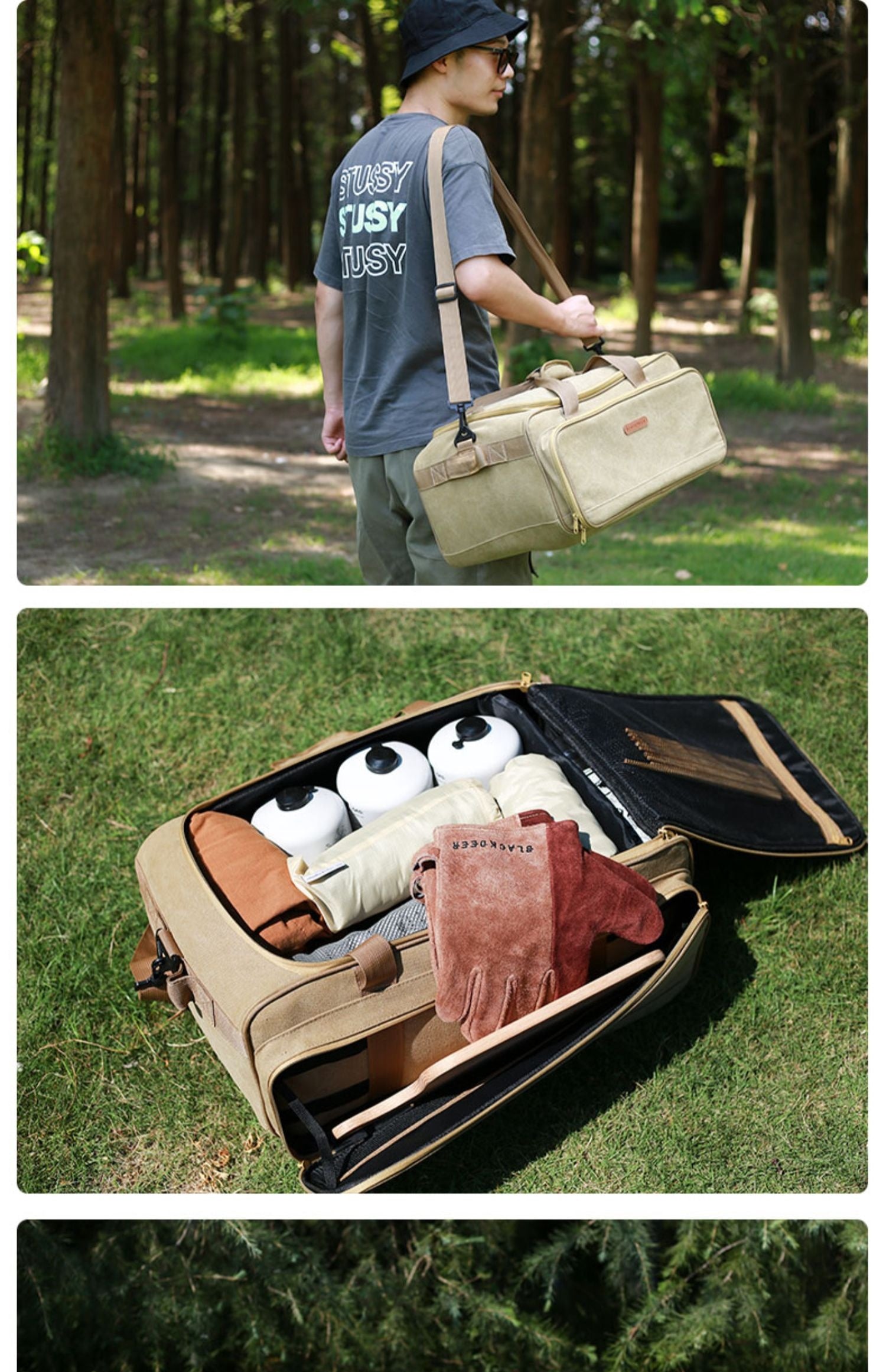 Outdoor Camping Cookware Set Picnic Storage Bag