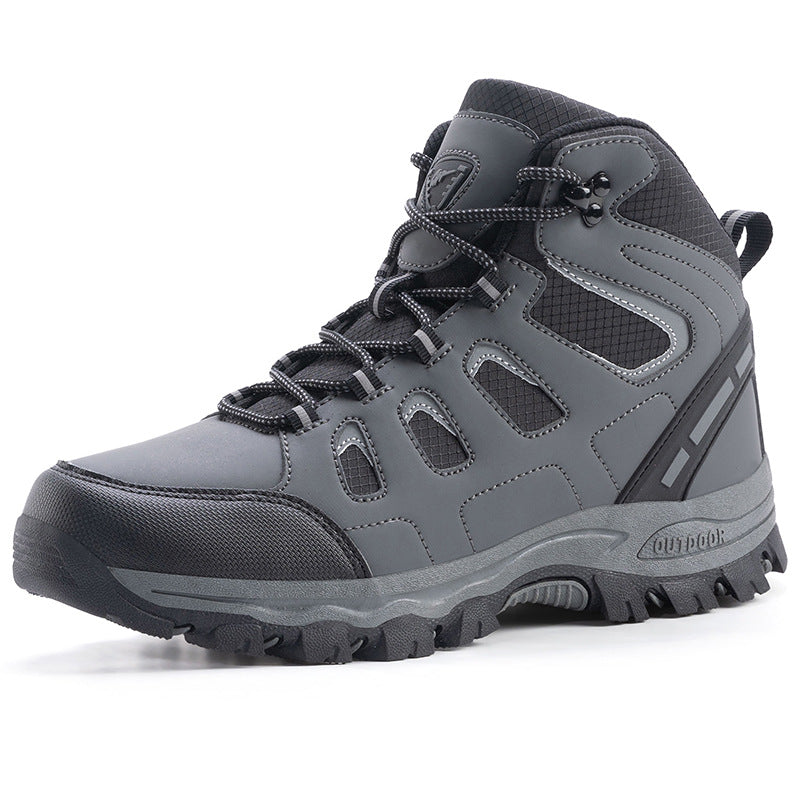 Couple High Top Waterproof Non Slip Hiking Shoes