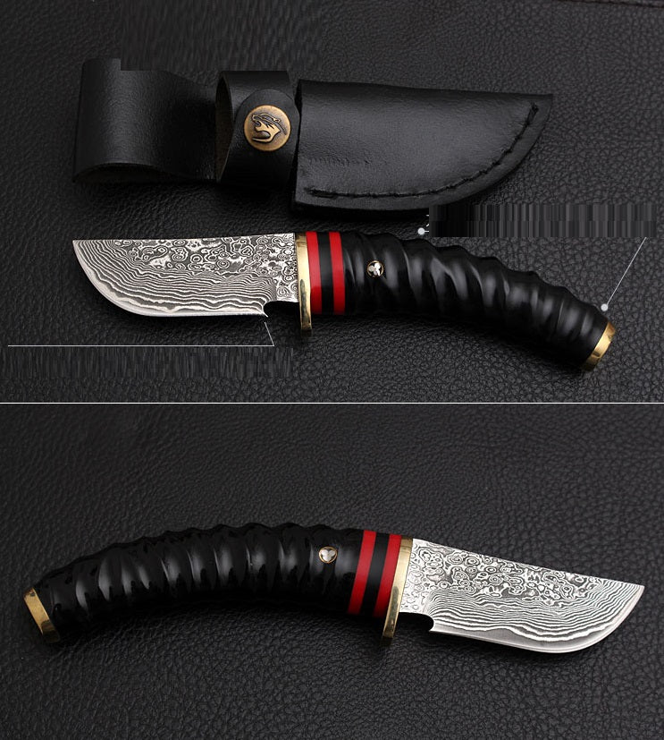 Handforged Damascus Steel Hunting Fixed Blade Knife