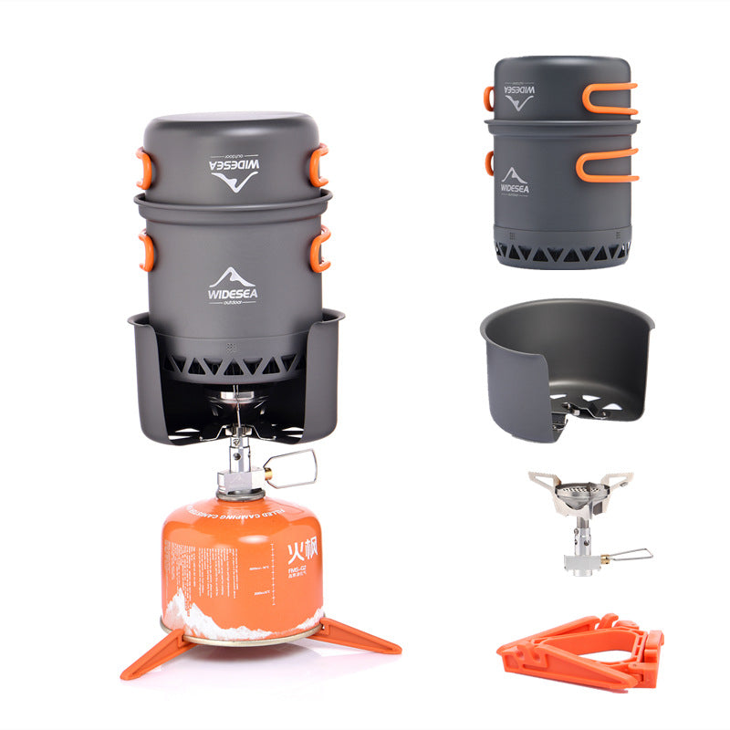 Widesea Heat Collecting Camping Cookware Set Outdoor Cooking Gear
