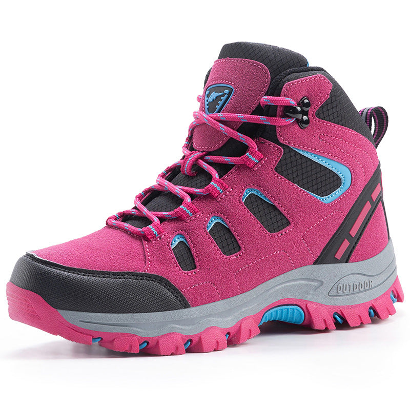 Couple High Top Waterproof Non Slip Hiking Shoes