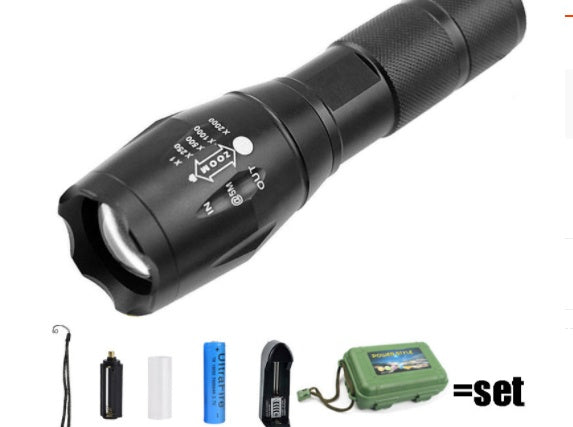 Rechargeable Super Bright Waterproof Tactical Camping Flashlight