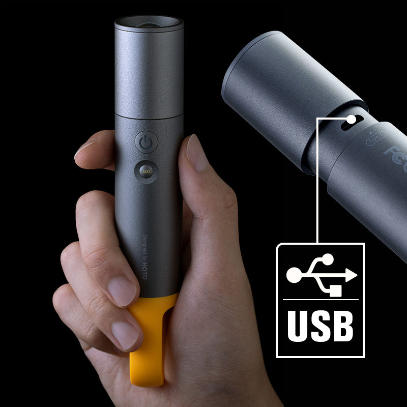 Bright Zoom Flashlight Long Battery Life Camping Light