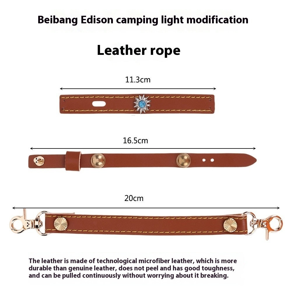 Beibang Edison Camping Lantern Leather Hanging Rope Set 3 Piece