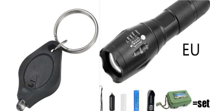 Rechargeable Super Bright Waterproof Tactical Camping Flashlight