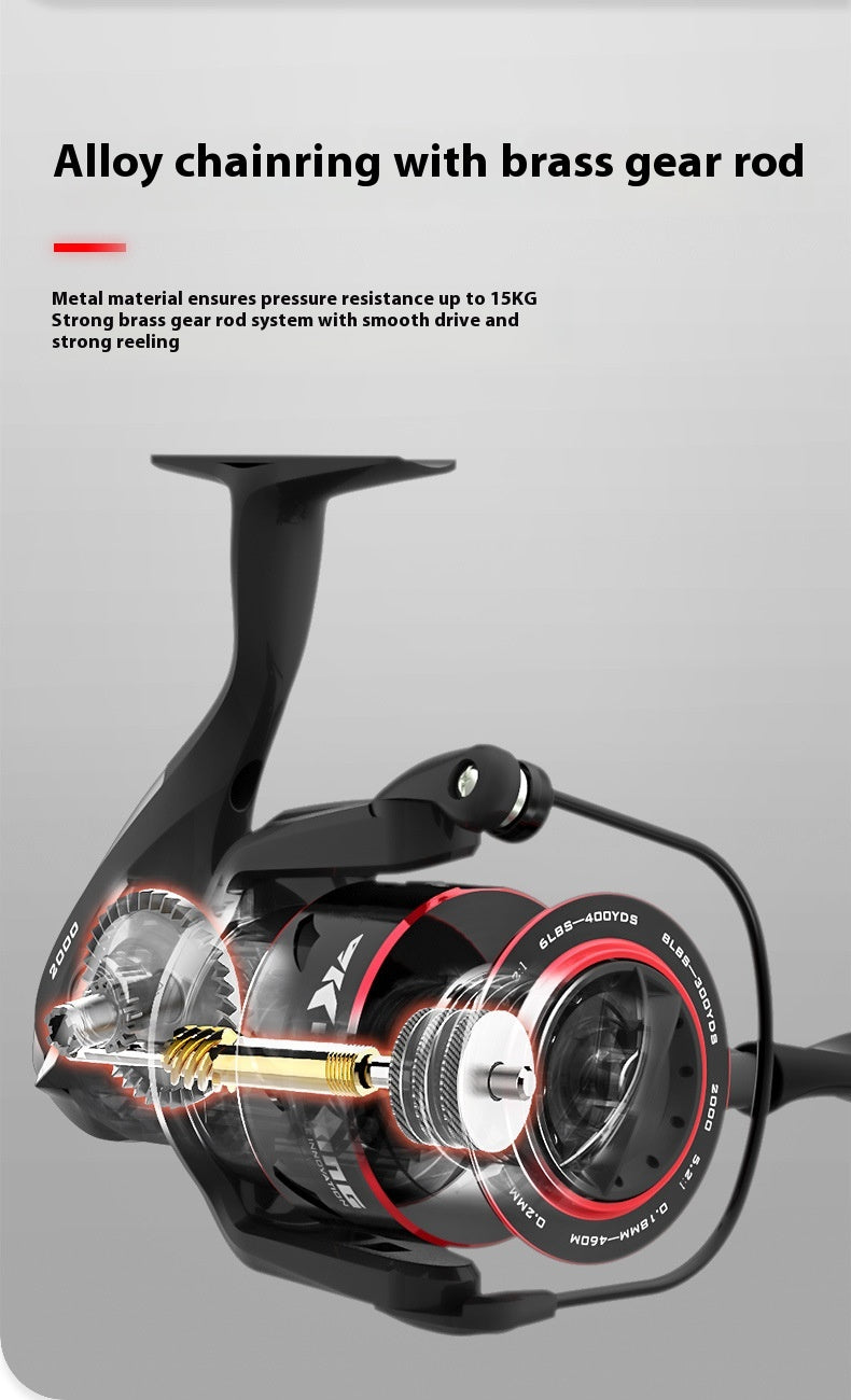 All Metal Telescopic Fishing Spinning Reel