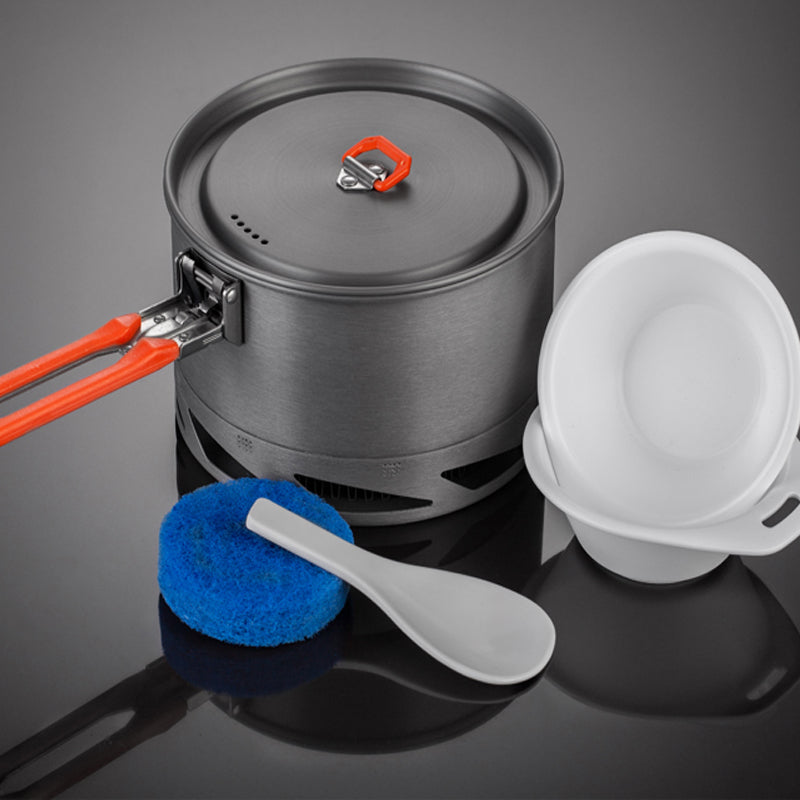 Camping Cookware Set Heat Exchanger Pot Kettle Tableware