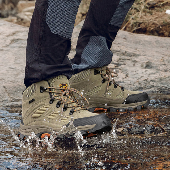 Couple High Top Waterproof Non Slip Hiking Shoes