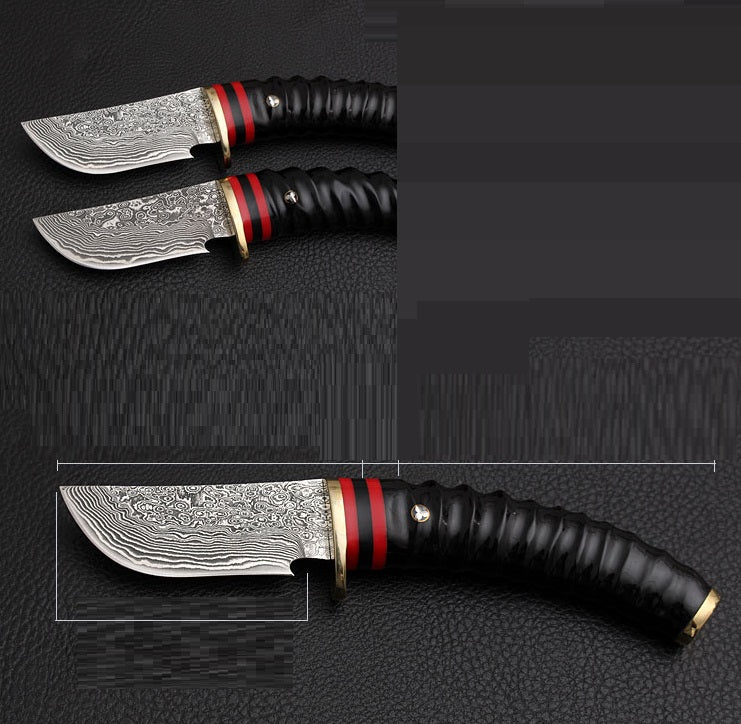 Handforged Damascus Steel Hunting Fixed Blade Knife