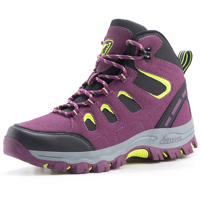 Couple High Top Waterproof Non Slip Hiking Shoes