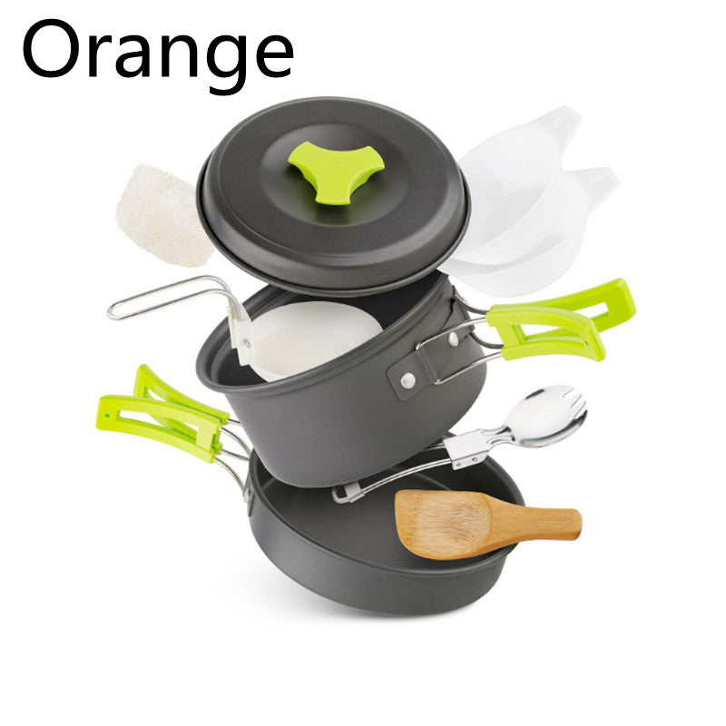 2 Person Outdoor Camping Cookware Set Portable Cooking Kit