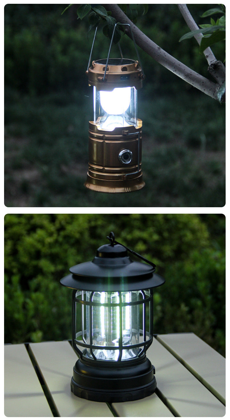 Vintage Rechargeable Camping Lantern Portable Ambient Tent Light