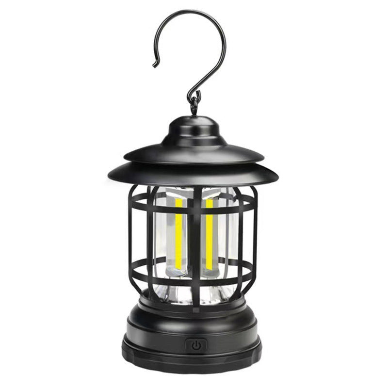 Retro Rechargeable Camping Lantern Portable Ambient Tent Lamp