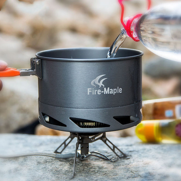 Camping Cookware Set Heat Exchanger Pot Kettle Tableware